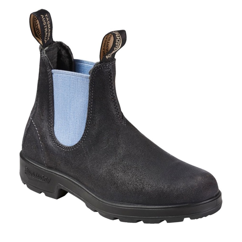 New Unisex 2209 Blundstone 500 Chelsea Boots, Suede, steel gray/pale denim USW-8